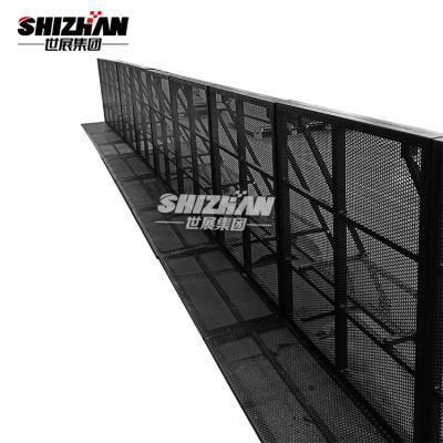 China Black Folding Q235 Steel Crowd Control Barrier Event Protective 30kg for sale
