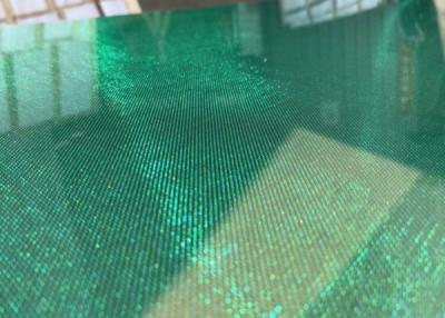 China SGS SGP Laminated Glass With Green Water Ghost Metal Coated Polyester Mesh Fabric for sale