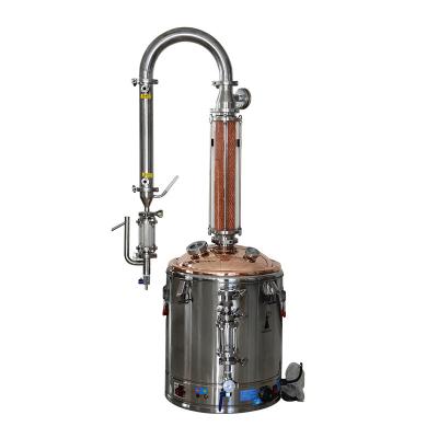 China Essential Oil Extractor Distillation Vacuum Steam Stainless Steel 25L for sale