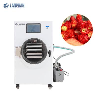 China 4 trays fruit vacuum freeze drying machine lyophilizer freeze dryer for fruit vegetable for sale