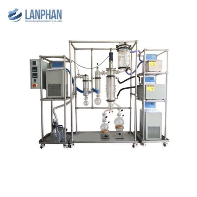 China Wiped Film Short Path Molecular Distiller Equipment Lab New 1L for sale