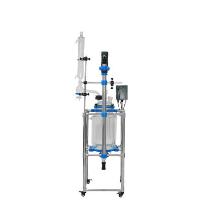 China Double Layer Jacketed Mixer 20L Lab Glass Reactor for sale