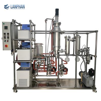 China 15-30 L/H Wiped Film Evaporator Glass Stainless Steel Molecular Unit Lab for sale