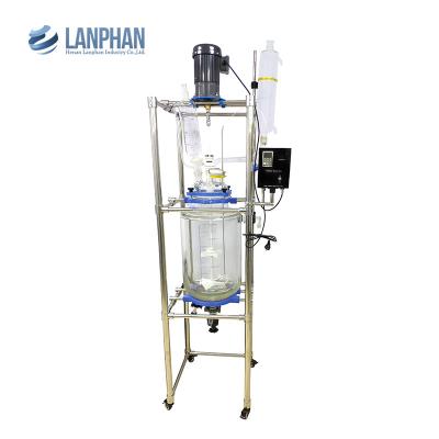 China SS304 Cbd Crystallization Lab Glass Reactor 100l 200l for sale