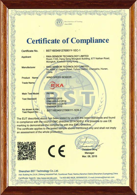 CE - Hunan Rika Electronic Technology Co.,Ltd