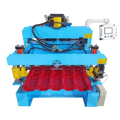 China Customized 0.3-0.8mm Steel Tile Forming Machine Bamboo Tiles Making Machine for sale