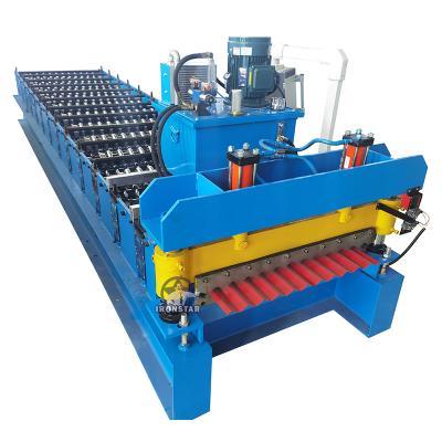 China Automatic  836mm PPGI Corrugated Roof Roll Forming Machine Power Saving for sale