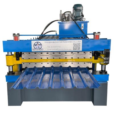 China OEM PPGI Double Layer Roll Forming Machine With Hydraulic Cutting for sale