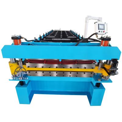 China 836mm Corrugated And Rib Double Layer Roll Forming Machine 5.5KW For Roof Sheet for sale
