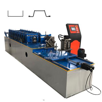 China 0.3-0.8mm Omega And U Channel Double Rows Stud Roll Forming Machine for sale