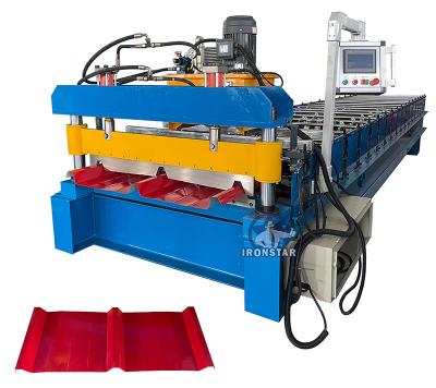 China 3 Rib Trapezoidal Roof Roll Forming Machine Metal Roof Panel Making Machine for sale