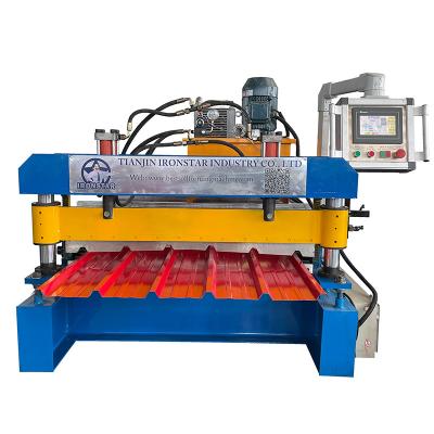China 0.3-0.6mm Metal Roof Roll Forming Machine 13 Rows PLC Control for sale