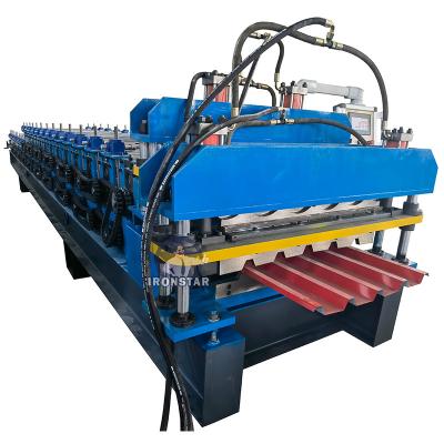 China 828mm Width Double Layer Roofing Sheet Roll Forming Machine IBR Making Machine for sale