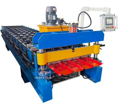 China 4KW Steel Roofing Roll Forming Machines 0.3-0.8mm Ibr Manufacturing Machine for sale