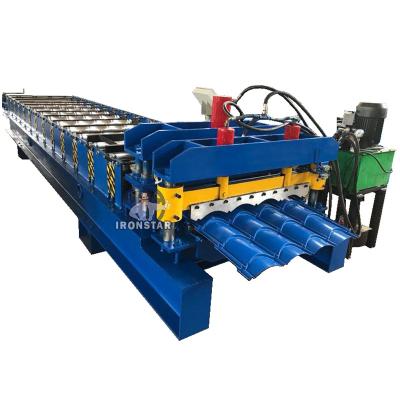 China Customizable 828mm Tile Roll Forming Machine Glazed Tile Making Machine for sale