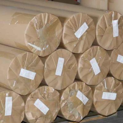 China Recycled Natural Brown Paper Roll Packaging , Moisture Proof Eco Friendly Kraft Paper Rolls for sale