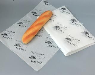 China Bocadillo caliente de papel amistoso blanco de la categoría alimenticia del pergamino del envasado de alimentos de Eco en venta