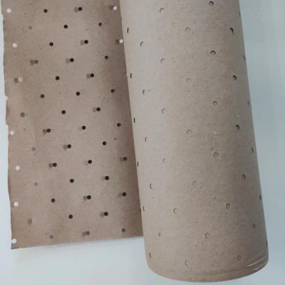 China 72 Inches Brown Wrapping Paper Roll With Round Hole Recycled Pulp Style for sale