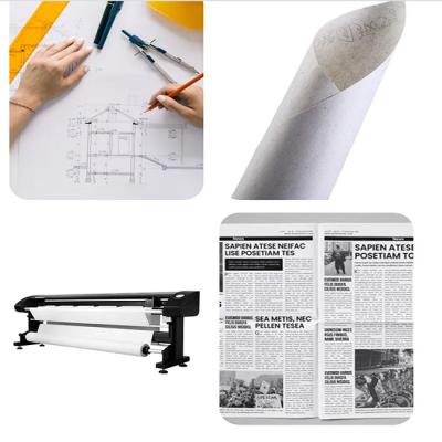 China Pequeño precio imprimible blanco del papel de trazador del chorro de tinta del rollo 80g A0 cad mejor en venta
