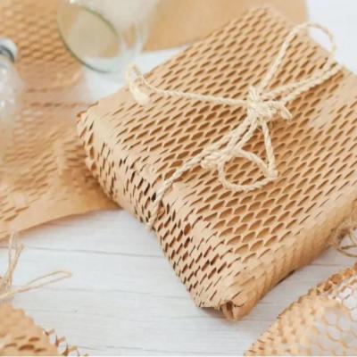 China Eco-Friendly Brown Honeycomb Wrap Paper Packaging Bag Wrap Paper for sale