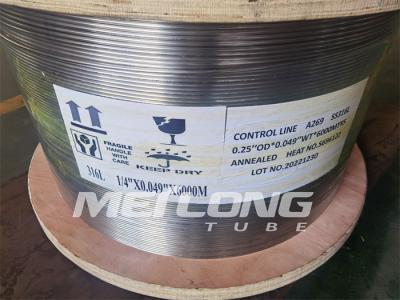 China Línea química probada hidrostática 3 bobina de acero inoxidable de la inyección de la tubería 8 para el agujero del plumón en venta