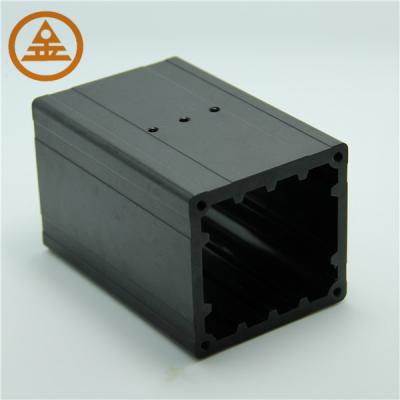China Black Aluminium Square Hollow Section Wear Resistant For Electronic Field for sale