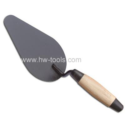 China Bricklaying trowel with black color blade HW01128 en venta