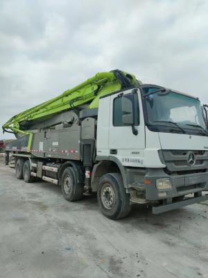 China Second Hand Used Benz 56m Zoomlion Concrete Pump Truck 1370mm Feeding Height for sale