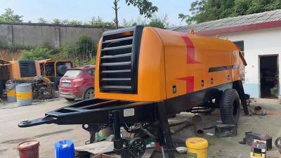 China Rexroth Used Concrete Trailer Pump HBT6016C-5D Trailer Mounted Concrete Pump for sale
