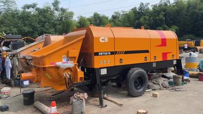 China 7260×2125×2685 Used Concrete Trailer Pump With Rexroth Kawasaki Oil Pump for sale