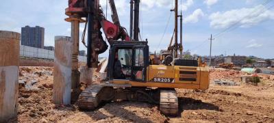China SANY SR205 Second Hand Drilling Rig CAT C9STH Mitsubishi 6D24-TL Engine for sale