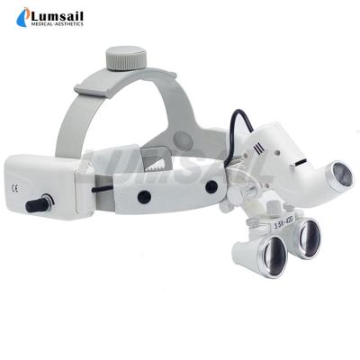 China Kopf-Licht-Lampen-zahnmedizinische Lupen-chirurgische Scheinwerfer-Laborausrüstung 3.5X zahnmedizinische LED zu verkaufen