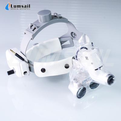 China Surgical 3.5X Led Headlight Dental Headband Loupes Headlight Binocular Magnifying Glasses for sale