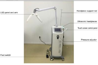 China Face Cleaning Oxygen Jet Peel Machine / Skin Peeling Machine LED Phototherapy for sale