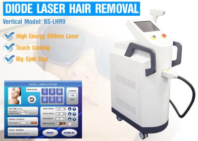 China 810nm Diode Laser Machine IPL Laser Hair Removal Machine With Touch Cooling AC220V - 240V for sale