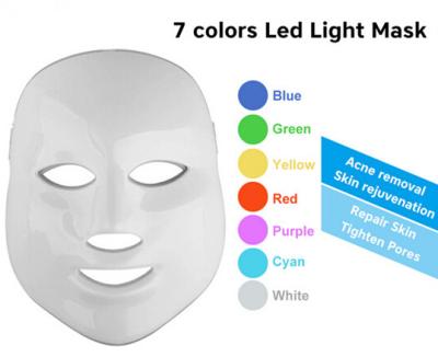 China Uso conduzido rejuvenescimento da casa da máscara protetora da pele da máquina do diodo emissor de luz Phototherapy de 7 cores à venda