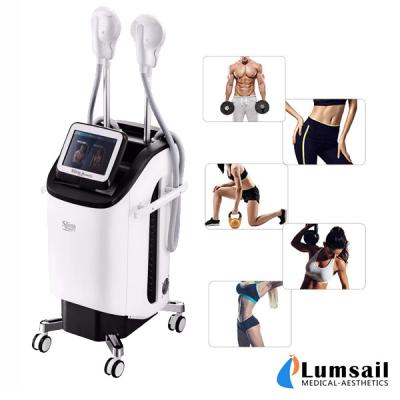 China HIEMT Electromagnetic Muscle Stimulator 2 Handles EMS Slimming Machine for sale