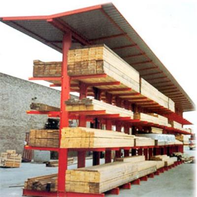 China Corrosion Protection Steel Lumber Plywood Storage Cantilever Rack With Heavy Duty Ladders for sale