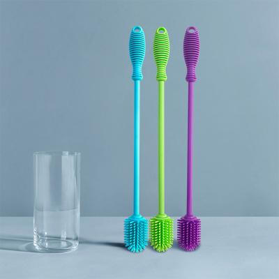 China Nontoxic Silicone Water Bottle Cleaning Brush Multiscene Lightweight for sale