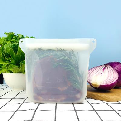 China 500ML A Style Silicone Food Bag Storage Practical Microwaveable for sale