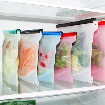 China Bolsa de alimento de silicona inodoro para congelación de colores ligeros en venta