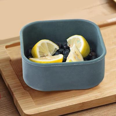 China Square Odorless Silicone Lunch Container Box BPA Free Medium Size for sale