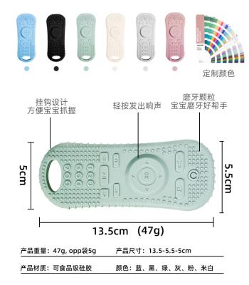 China Odorless Silicone Baby Teether Toys BPA Free Soft Remote Control Shape for sale