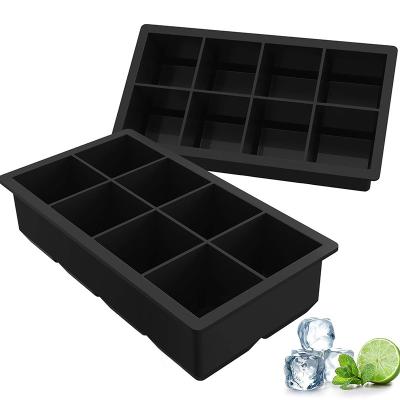 China Nontoxic Durable Large Ice Cube Mold , Lightweight Silicone Freezing Tray for sale