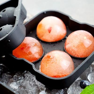 China Harmless Silicone Ice Ball Mould Durable , Cold Resistant Ice Sphere Tray for sale