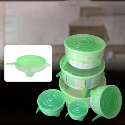 China Round Reusable Silicone Stretch Lids Practical Nontoxic For Food Safety for sale