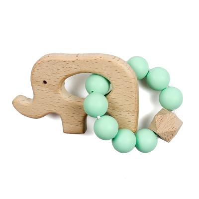 China Soothing Silicone Baby Teether Animal Rattle Portable Nontoxic for sale