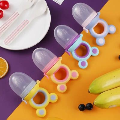 China Portable Silicone Fruit Teether Tasteless , Multiscene Newborn Silicone Pacifier for sale