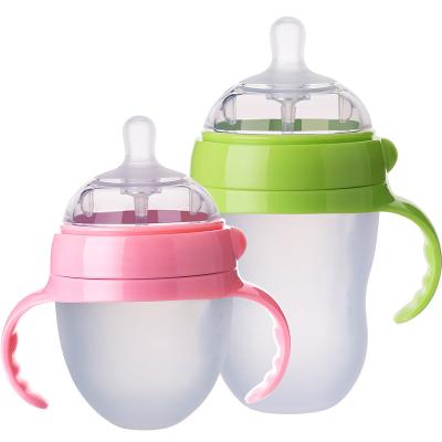 China Ferramentas portáteis de alimentação para bebés à prova de vazamento, garrafa de 150 ml de leite para bebês com alça à venda