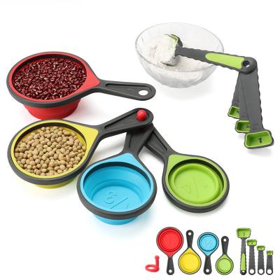 China Multipurpose Silicone Kitchen Utensils Measuring Cups And Spoons Portable for sale